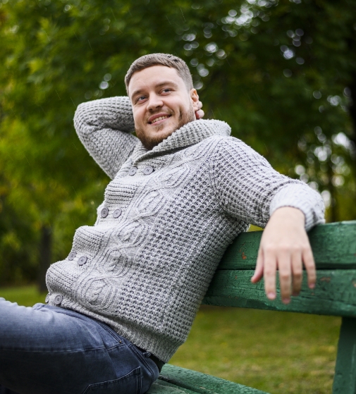 Man sitting on a bench